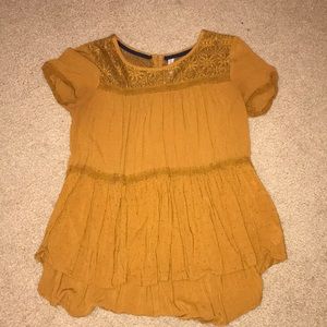 Mustard yellow blouse